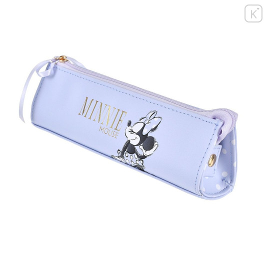 Japan Disney Store Slim Pen Pouch Pencil Case - Minnie : Ribbon & Pearl Playful - 3