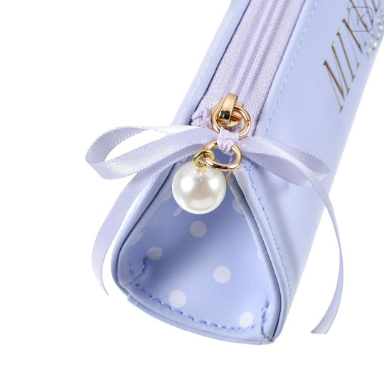 Japan Disney Store Slim Pen Pouch Pencil Case - Minnie : Ribbon & Pearl Playful - 4