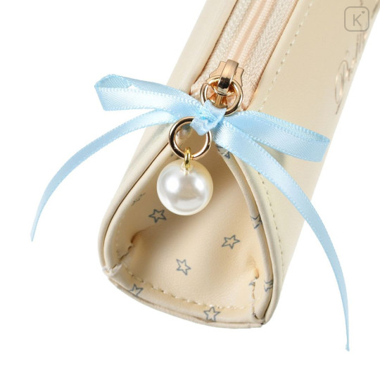 Japan Disney Store Slim Pen Pouch Pencil Case - Lady and the Tramp : Ribbon & Pearl Playful - 4