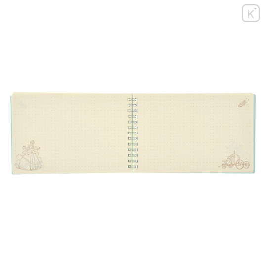 Japan Disney Store Horizontal Ring Notebook - Cinderella : Mint - 3