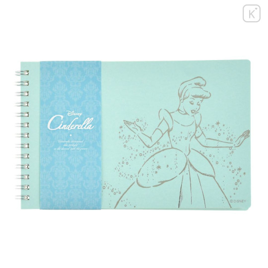 Japan Disney Store Horizontal Ring Notebook - Cinderella : Mint - 4