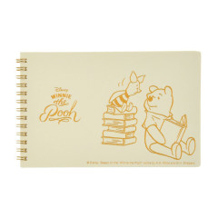 Japan Disney Store Horizontal Ring Notebook - Piglet & Pooh : Reading