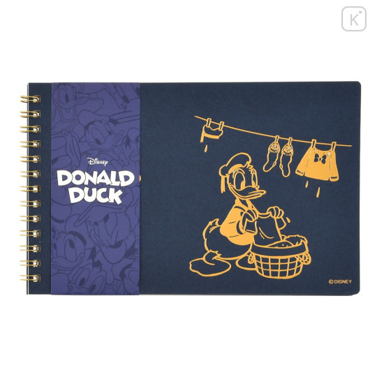 Japan Disney Store Horizontal Ring Notebook - Donald : Laundrying - 4
