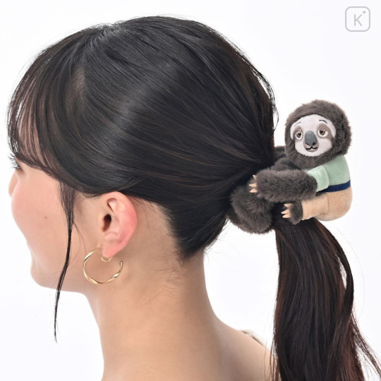 Japan Disney Store Fluffy Scrunchie - Zootopia : Fashion Flash Sloth Hug - 2