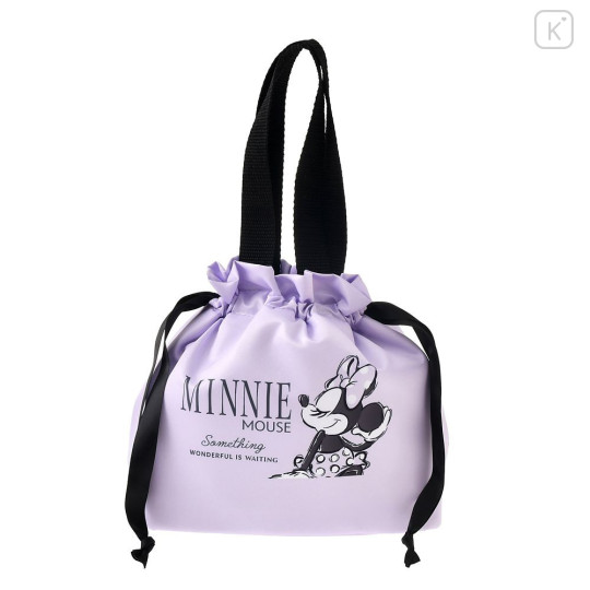 Japan Disney Store Drawstring Pouch & Lunch Bag - Minnie : Purple New Lifestyle - 3