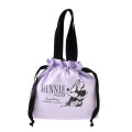 Japan Disney Store Drawstring Pouch & Lunch Bag - Minnie : Purple New Lifestyle - 3