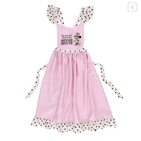 Japan Disney Store Apron - Minnie : Kitchen Light Pink Frill - 2