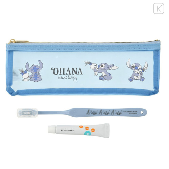Japan Disney Store Toothbrush Set - Scrump & Stitch : Light Blue Ohana - 1