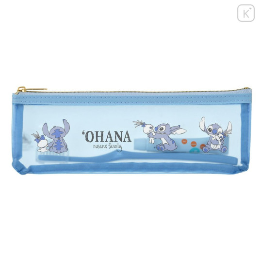 Japan Disney Store Toothbrush Set - Scrump & Stitch : Light Blue Ohana - 2