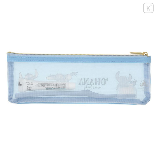 Japan Disney Store Toothbrush Set - Scrump & Stitch : Light Blue Ohana - 3