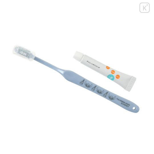 Japan Disney Store Toothbrush Set - Scrump & Stitch : Light Blue Ohana - 4