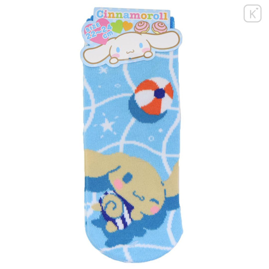 Japan Sanrio Socks - Cinnamoroll : Tan Pool Party - 1