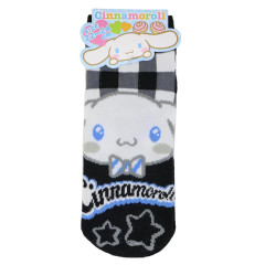 Japan Sanrio Socks - Cinnamoroll : Plaid Black