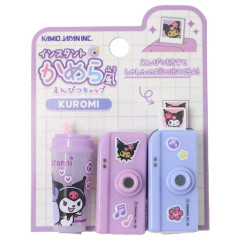 Japan Sanrio Pencil Cap Set - Kuromi : Pose Selfie Camera Style