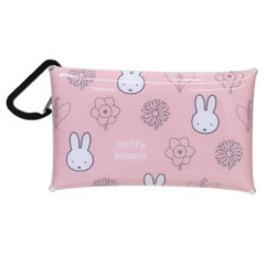 Japan Miffy Clear Multi Case with Carabiner (S) - Miffy : Flower Bloom Pink