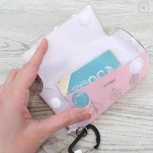 Japan Miffy Clear Multi Case with Carabiner (S) - Miffy : Flower Bloom Pink - 3