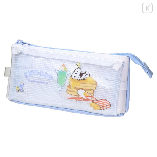 Japan Peanuts Flap Pen Pouch Pencil Case - Snoopy : Yum Yum Diner - 1