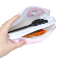 Japan Sanrio Twin Zipper Pen Case - Hello Kitty & Tiny Chum : Sunglasses Heart - 3
