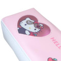 Japan Sanrio Twin Zipper Pen Case - Hello Kitty & Tiny Chum : Sunglasses Heart - 4