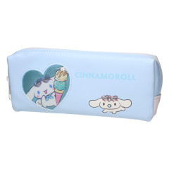 Japan Sanrio Twin Zipper Pen Case - Cinnamoroll : Sunglasses Heart