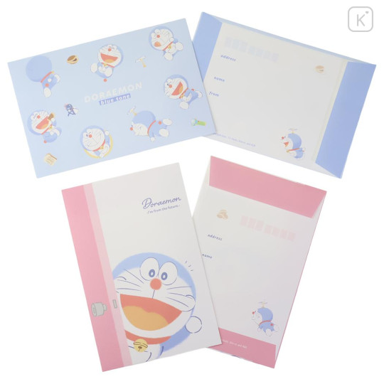 Japan Doraemon Volume Up Letter Envelope Set - Doraemon : Anywhere Door Happy - 3