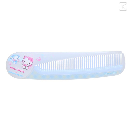 Japan Sanrio Folding Comb - Cinnamoroll & Hello Kitty : Cat Performance - 1