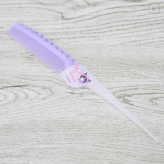 Japan Sanrio Folding Comb - Kuromi & My Melody : Cat Performance - 2