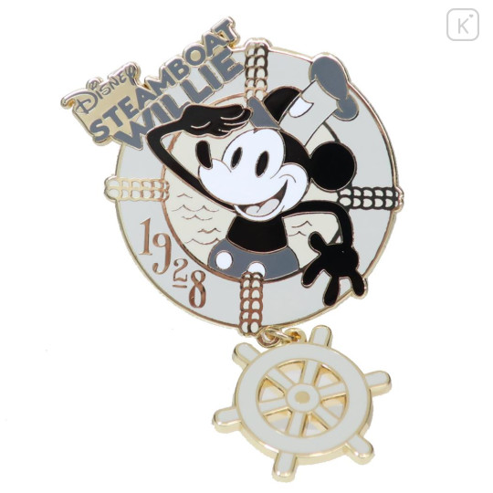 Japan Disney Pin Badge - Mickey : Retro Steamboat Willie - 1