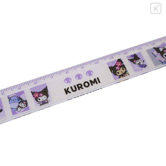 Japan Sanrio 17cm Ruler - Kuromi : Pose Selfie - 2
