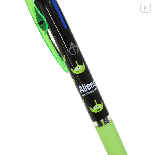 Japan Disney Jetstream 3 Color Multi Ballpoint Pen - Toy Story Aliens : Neon Green Black - 2