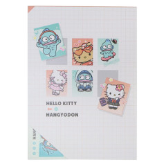 Japan Sanrio A6 Notepad - Hangyodon & Hello Kitty : Pose Selfie