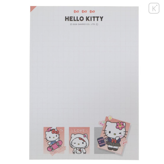 Japan Sanrio A6 Notepad - Hangyodon & Hello Kitty : Pose Selfie - 3