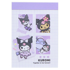 Japan Sanrio Mini Notepad - Kuromi : Pose Selfie