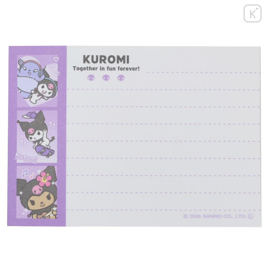 Japan Sanrio Mini Notepad - Kuromi : Pose Selfie - 3