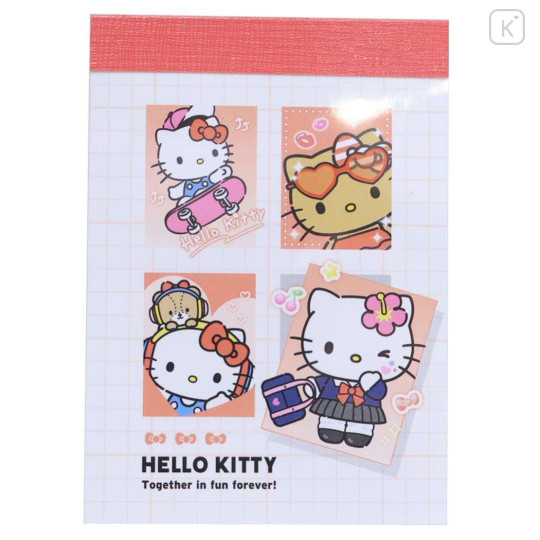Japan Sanrio Mini Notepad - Hello Kitty : Pose Selfie - 1