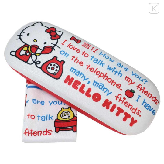 Japan Sanrio Glasses Case - Hello Kitty : Phone Call Classic - 1