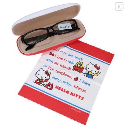 Japan Sanrio Glasses Case - Hello Kitty : Phone Call Classic - 2
