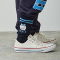 Japan Chiikawa Crew Socks - Hachiware : Peace Black Blue - 2