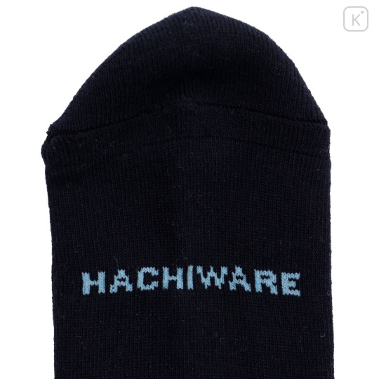 Japan Chiikawa Crew Socks - Hachiware : Peace Black Blue - 7
