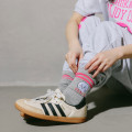 Japan Chiikawa Crew Socks - Chiikawa : Peace Grey Pink - 2