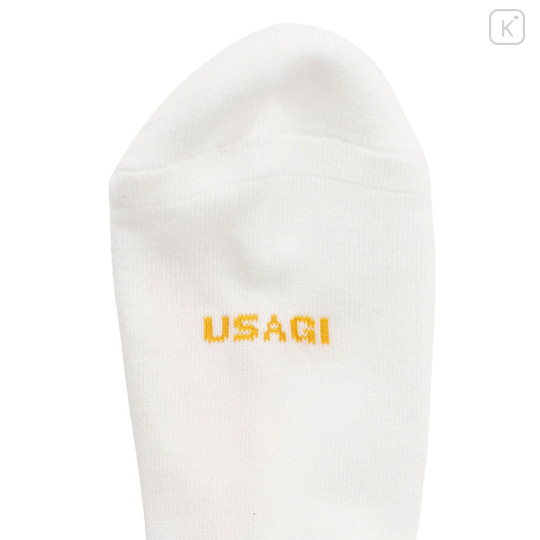 Japan Chiikawa Crew Socks - Usagi : Peace White Yellow - 8