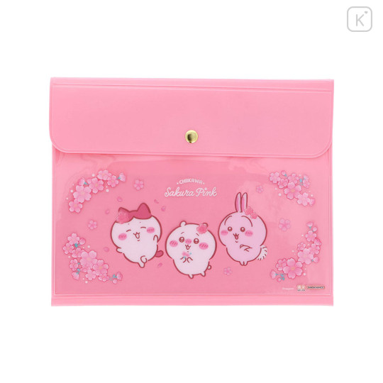 Japan Chiikawa A5 Flat Case File Folder - Chiikawa & Hachiware & Usagi : Sakura - 1