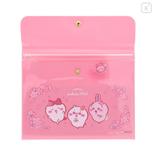 Japan Chiikawa A5 Flat Case File Folder - Chiikawa & Hachiware & Usagi : Sakura - 4
