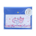 Japan Chiikawa A5 Flat Case File Folder - Furuhonya Kani-chan & Momonga : Sakura Night - 2