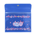 Japan Chiikawa A5 Flat Case File Folder - Furuhonya Kani-chan & Momonga : Sakura Night - 4