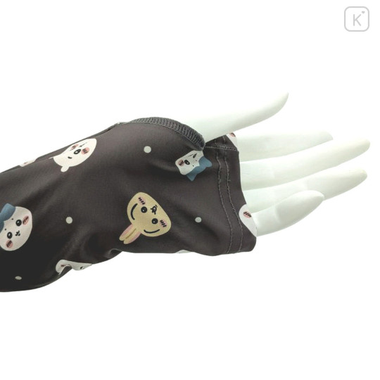 Japan Chiikawa Arm Cover - Chiikawa & Hachiware & Usagi : Black Colorful Face - 3