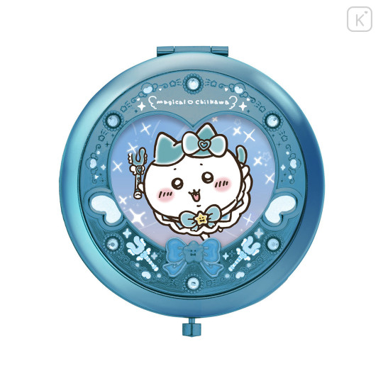 Japan Chiikawa 2-sided Compact Mirror - Hachiware : Super Magical Chiikawa Blue - 1