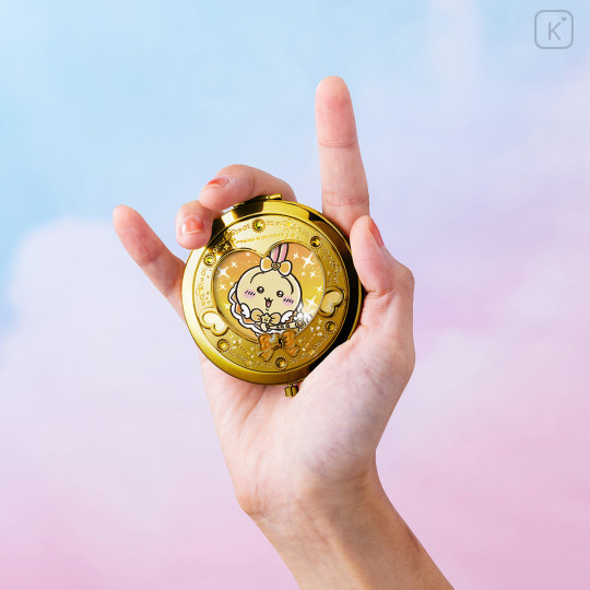 Japan Chiikawa 2-sided Compact Mirror - Usagi : Super Magical Chiikawa Yellow - 2