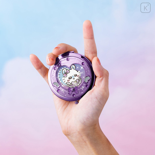 Japan Chiikawa 2-sided Compact Mirror - Momonga : Super Magical Chiikawa Purple - 2