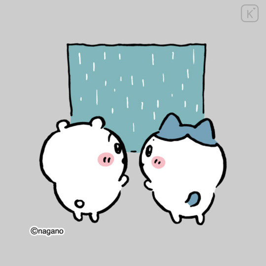 Japan Chiikawa Charapita Iron Print Mini - Chiikawa & Hachiware : Raining - 4